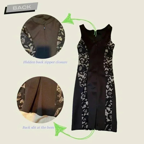 Bebe: Lace-Detailed Midi Dress - Picture 3 of 4
